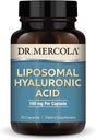 Dr Mercola Acide liposomique hyaluronique, 30 portions (30 gélules), 100 mg par gélule, supplément alimentaire, favorise l'apparence cutanée, non-OGM
