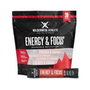 Athlète Wilderness - Energy & Focus - Energy Booster pour les femmes et les hommes - Energy Drink Mix avec de la caféine naturelle - Low-Carb, Zero Sugar Energy Drink Powder - 30 Serving Energy Drink Packets (Wild Berry)