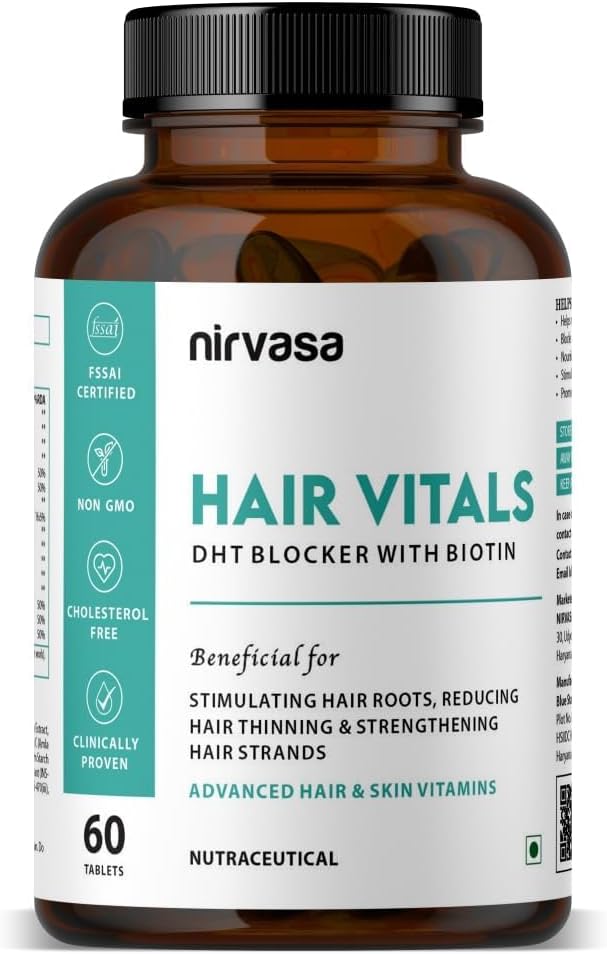 Vitalités capillaires Blocker DHT avec comprimés de biotine avec Beta-Sitostérol et extrait de racine de nervure stinging