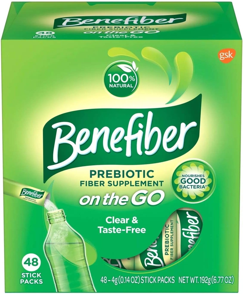Bâtons de fibre prébiotique Benefiber - 48ct