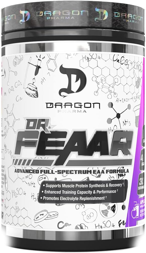 DRAGON PHARMA Dr. FEAAR® Matrice AEA à spectre complet avancée, soutient la synthèse et la récupération des protéines musculaires, la capacité d'entraînement améliorée et la performance (30 portions, jus de raisin)