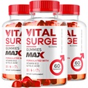 (3 Pack) Surge vitale - Surge vitale pour les hommes Gummies, Vital Vita Surge Maximum Strength 1050 MG, complément VitalSurge Support Gummy Formule avancée, Gomitas Vitamine Premium (180 Gummies)
