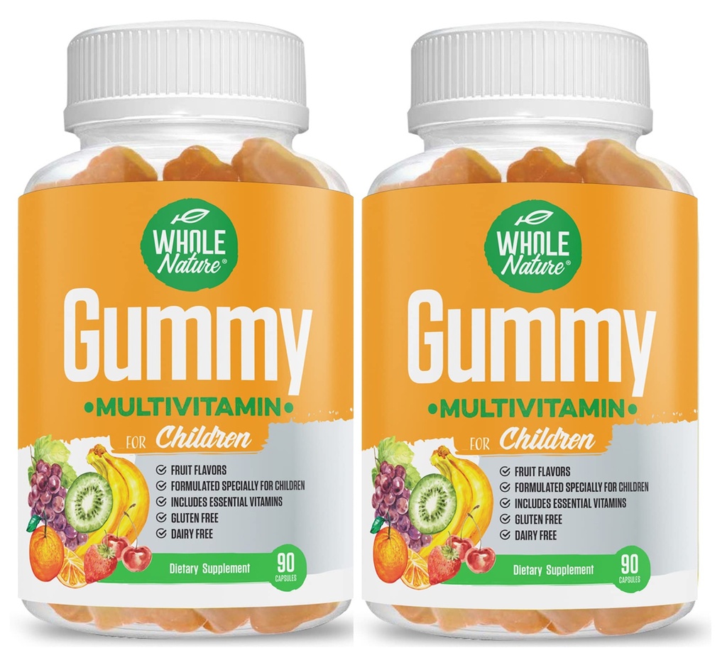 Kids Vitamins - Complete Daily Essentials Childrens multivitamin and Minerals for Overall Wellness, 90 Gummies Supplements Fruit Flavor, No Artificial Sugar, Dairy and Gluten Free (2)