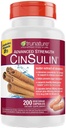 strunature Advanced Strength CinSulin 500mg., 200 Capsules végétariennes (2 Pack)