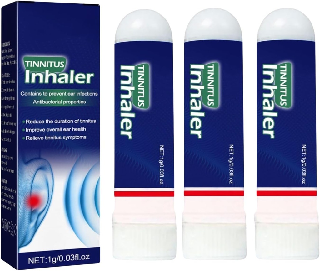 3Pcs Echo Ease Acouphène Inhalateur, Echo Ease pour sonnerie d'oreille, Echo Ease Nez Inhalateur pour acouphène, Inhalateur de Tinnitus
