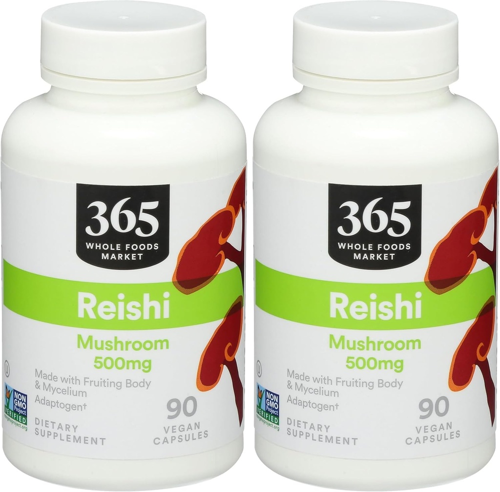 365 par marché des aliments entiers, Reishi, 90 comtes (paquet de 2)