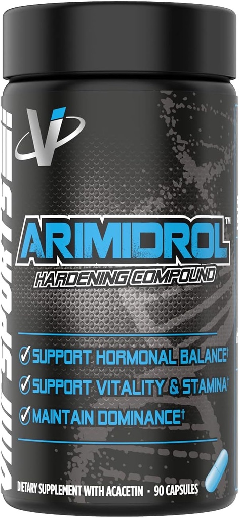 VMI Sports | Arimidrol Hardening Compound | Natural Estrogen Blocker for Men | Testosterone Booster and Aromatase Inhibitor | to Build Muscle and Burn Fat | Anti Estrogen (Bonus Size - 90 Capsules)