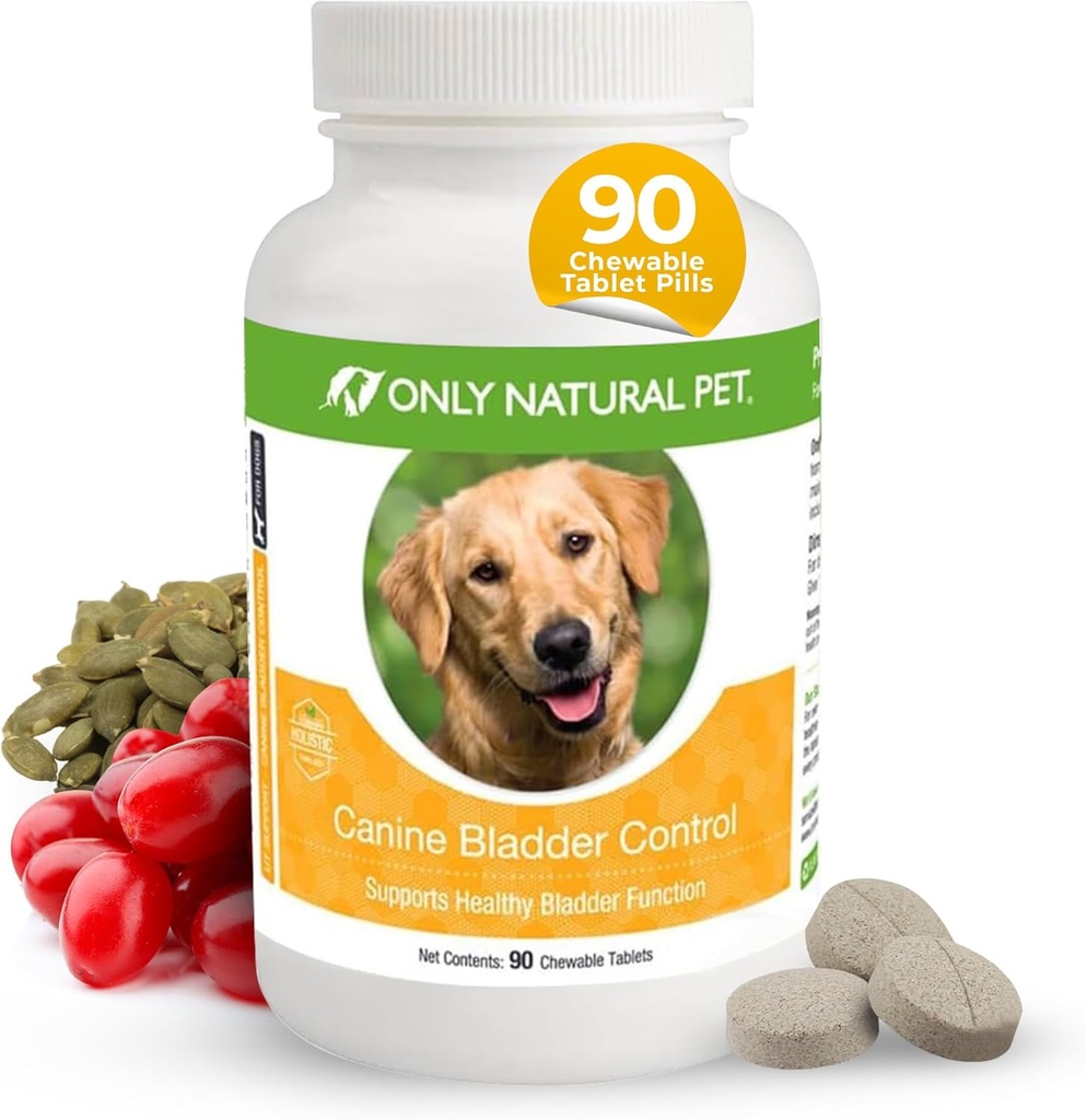 Uniquement le contrôle de la vésicule de la canine en PET NATUREL - Supplément de soins pour chiens seniors - UTI, soins urinaires, soutien de l'incontinence avec/extrait de canneberge.