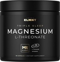 ELMNT Triple Sleep Magnésium Thréonate w. Apigenin, Theanine & Magtein Magnésium L-Thréonate - Capsules de supplément de magnésium à haute absorption pour hommes et femmes