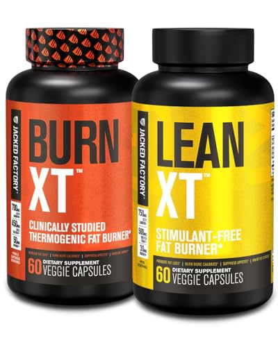 Brûlure d'usine Jacked XT Thermogénique Fat Burner & Lean XT Caféine Supplément sans perte de poids