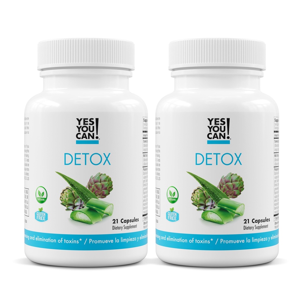 Oui, vous pouvez ! Pilules de désintoxication naturelles - Nettoyage diurétique avec électrolytes et vitamines - Aide à la rétention d'eau - Sans gluten, 21 capsules (2 pack)