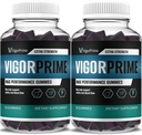 (2 Pack) Vigor Premier Performance Gummies Prime Vigor XL Supplément Gummy, Vigor Prime XL Maximum Strength Advanced Shilajit Sea Moss Fenugreek Gummies Soutien général de la vitalité énergétique (2 mois d'approvisionnement)