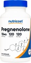 Nutricost Pregnenolone 10mg, 120 Capsules - Non-OGM, Sans gluten, Capsules végétariennes