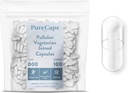 PureCaps USA - Vide Végétarien Végétarien Pullulan Pill Capsules Taille 000: 1000 Pills rejoints Effacer: Non-OGM certifié: SLS, Gluten, Preservative Free