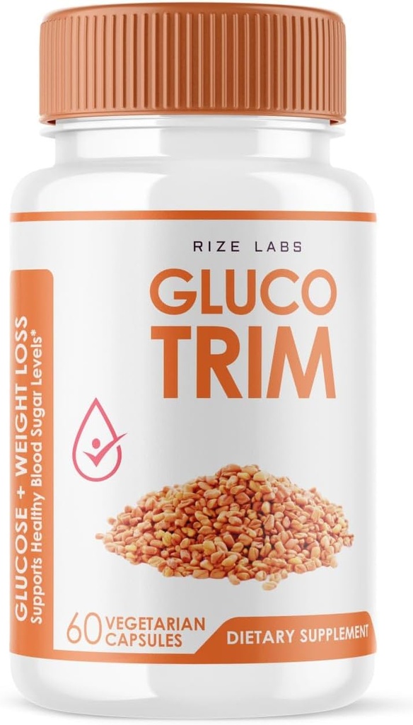 GlucoTrim - GlucoTrim Capsules orales pour maintenir des niveaux stables en santé, Supplément alimentaire de sang tout naturel, GlucoTrim Formule avancée pour la santé optimale, Gluco Trim Reviews (60 capsules)