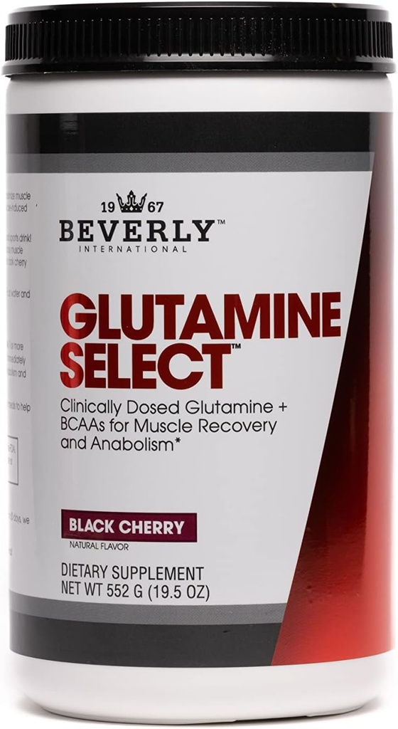 Beverly International Glutamine Select, 60 services. Formule L-glutamine et acide amino dosée cliniquement pour le muscle maigre et la récupération. Poudre sans sucre. Les BCAA.