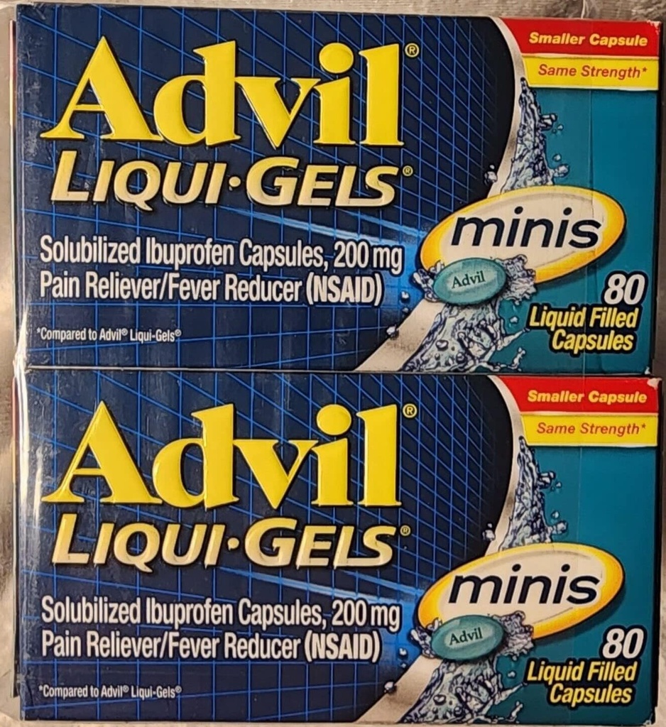 Advil Liqui-Gels Minis, 80 capsules par bouteille (3 bouteilles)