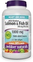 Webber Naturals Wild Salmon & Fish Oil 1000 mg (EPA 180 DHA 120) Bonus Taille 150+30 Softgels