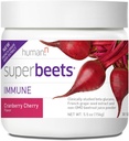 Poudre d'Immune HumanN SuperBeets - Extrait de graines de raisin et Glucans bêta Wellmune® - Arôme de cerise de canneberge, 5.5-Ounce
