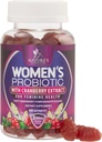 Probiotiques pour les femmes Gommies avec canneberge - 6 souches Premium pour l'équilibre PH, la santé digestive, le soutien vaginal et immunitaire, 3 milliards CFU, Gommy probiotique pour les femmes pour la santé féminine - 60 Gommies