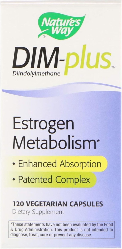 Natures Way Dim Plus Estrogen Metabolism, 2 packs of 120 ct