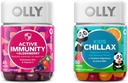 OLLY Gummy Active Immunity+Elderberry, 45 Gummies Kids Chillax, Magnesium Gummies, Lemon Balm, Calm Chews for Kids 4+, 50 Count