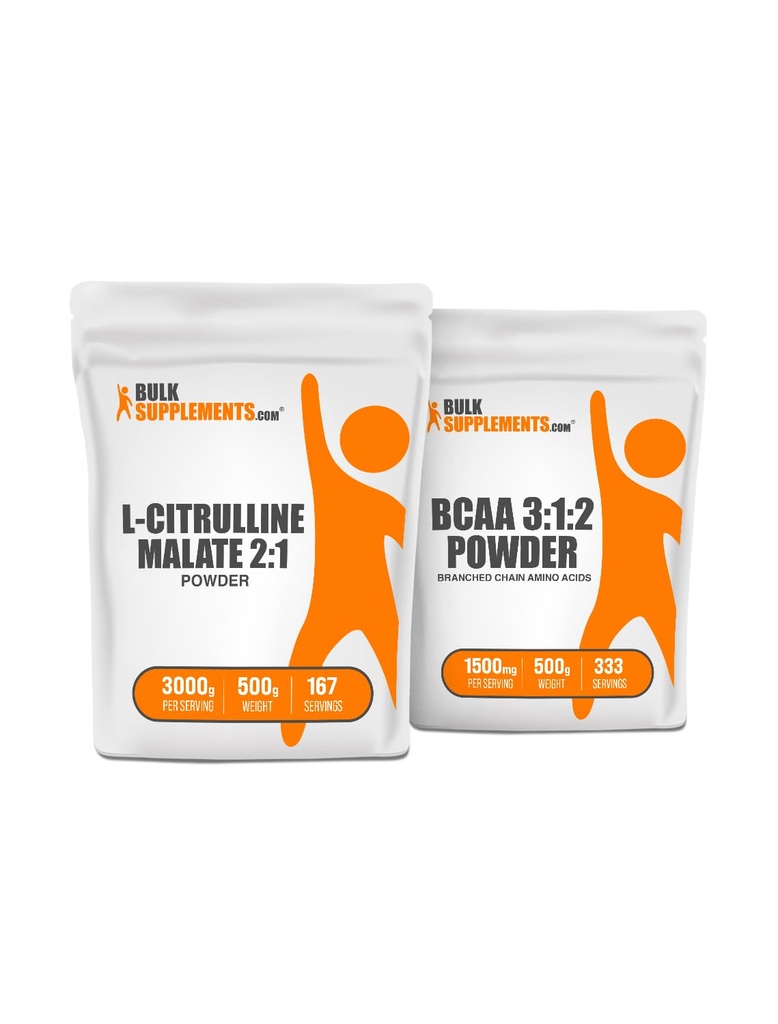 Compléments en vrac Malate de citrulline 2:1 500g + BCAA 3:1:2 500g