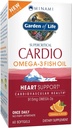 Garden of Life Huile de poisson Omega 3 - supplément d'huile de poisson Cardio pour la santé du coeur, 915mg Omega 3 acides gras EPA & DHA - Arôme orange, deux mois d'approvisionnement, Minami suppléments ultimes, 60 Softgels