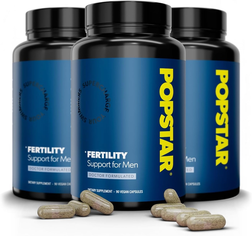 Fertility Supplement for Men - Doctor Formulated - Made in The USA - Men's Prenatal Vitamins - Male Fertility Supplements - Booster - Count & Motility Activator - 90 Vegan Capsules (3 Month Supply)