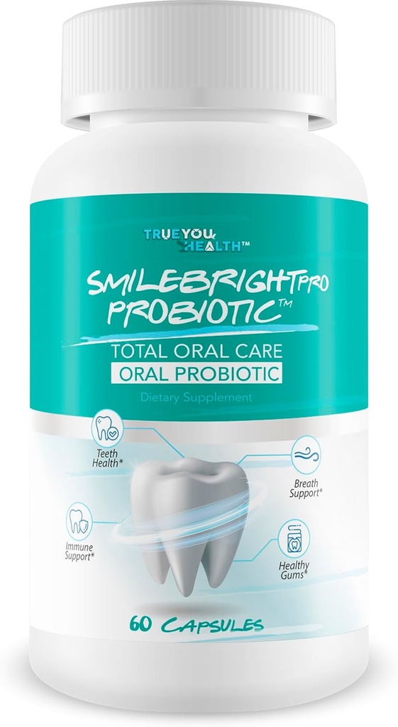 Smile Bright Pro - Notre meilleur total de soins buccodentaires probiotiques - Probiotiques buccodentaires pour la bouche Mauvaise respiration - Probiotiques buccodentaires pour les dents probiotiques - Probiotiques buccodentaires pour la bouche sèche probiotiques buccodentaires
