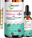 5-en-1 Gouttes de magnésium - 1000mg de glycinate de magnésium, L-Thréonate,Citrate,Taurate,Malate et l-théanine - Haute absorption Magnésium Liquide