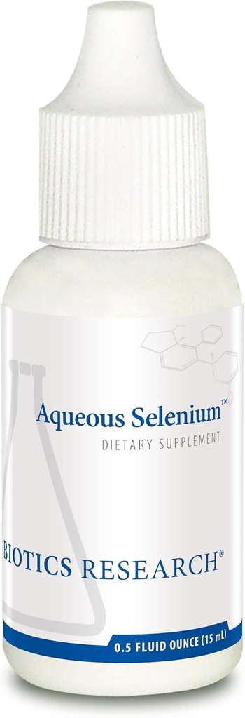 Recherche en biotique Formule liquide de sélénium aqueux, 95 mcg Sélénium Drop, Thyroïde Gland Fonction, Production d'ADN, Santé cognitive, Potent Antioxydant 0,5 Fluides