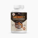 Naturealm Sacred 7 Capsules d'extrait de champignons organiques - Supplément de champignons premium 7 avec Lions Mane, Reishi, Chaga - USDA Organic Immuni Support & Focus - 90 Capsules végétariennes