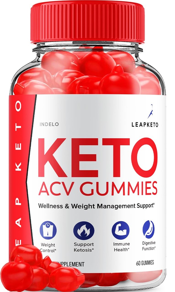 Leap Keto ACV Gummies - Advanced Formula Leap Keto Plus ACV Gummies Apple Cider Vinegar Keto Leap Weight Management ACV Gummies Dietary Supplement Reviews Men Women (60 Gummies)