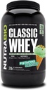 NutraBio Classic Whey Protein Powder- Protéine 25G par scoop - Profil d'acide amino à spectrum complet - Pas de remplissage, Couleurs artificielles, Préservatifs - (Pistachio Delight, 2 livres)