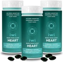 Iwi Life Heart Omega-3, 180 Softgels (90 portions), Algae à base végétale acides gras Omega + EPA, supplément alimentaire de soutien de la santé cardiaque, krill et huile de poisson alternative, sans arrière-goût de poisson