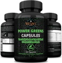 Super Greens - Système immunitaire - 500 mg 120 capsules végétaliennes - Superfoods pour Booster quotidien - Mélange de kéto sain avec açai, blégrass, Guarana, Chlorella, Lin, Matcha, Maca - par NextGenU