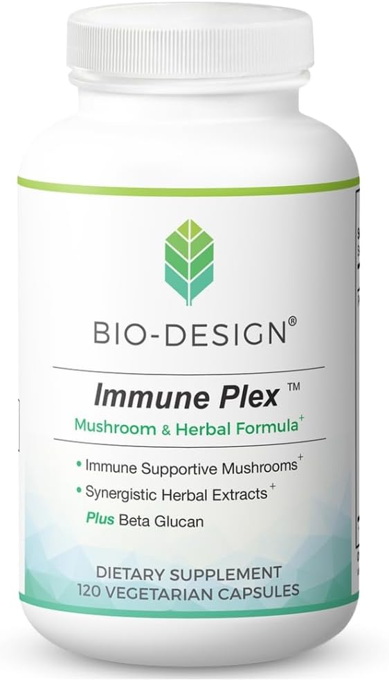 Immune Plex Mushroom & Herbal Formula - Mélange exclusif avec Beta Glucan, Reishi & Shiitake Mushrooms, & Thistle de lait Silymarin pour le soutien quotidien de la santé immunitaire - 120 capsules