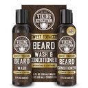 Revolution Viking Laver la barbe et conditionner pour les hommes avec huile d'argan et huile de jojoba - assouplissant et fortifiant soin de la barbe Shampooing et conditionneur avec huile de barbe (5oz, tabac sucré)