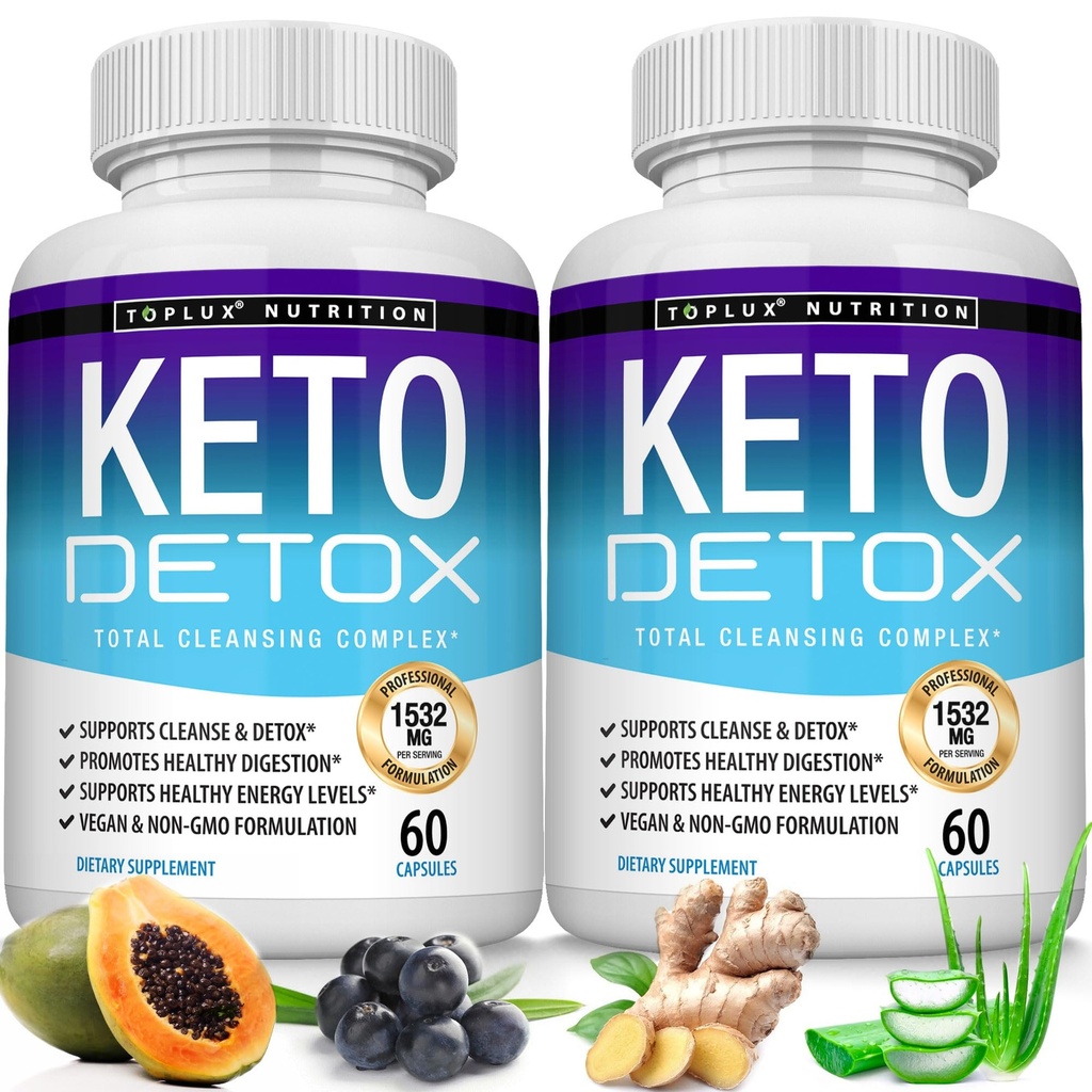 Toplux Keto Détox Pills Advanced Cleansing Extract – 1532 Mg naturel Acai Colon Cleanser Formule, Flush Toxins & Excess Waste, pour hommes femmes, 60 capsules, supplément