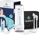 Système d'irrigation nasale pour le soulagement des sinus - Nettoyeur électrique sans fil sans fil Nettoyeur du nez - Sinus Flush Kit pour adultes et enfants, maison et voyage avec 4 modes de rinçage, 4 buses, 40 sachets de sel
