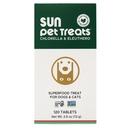 Sun Chlorella Sun Pet traite le supplément vert pour chats et chiens - Chlorophylle Eleuthero & Lécithine, Minéraux, Antioxydants & Vitamines pour chiens et chats - Imune Défense, Peau et Santé Gut - 120 Bites