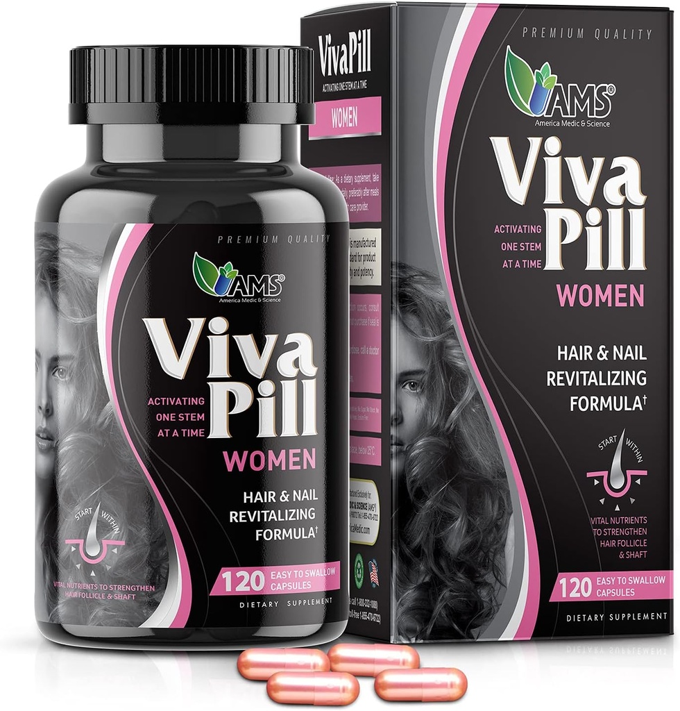 America Medic & Science VivaPill pour les femmes (120 Capsules) Vitamines pour cheveux, peau et ongles