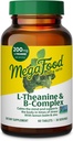 MegaFood L-Theanine & Vitamin B Complex - 200 mg L Theanine Supplement with B Complex Vitamins for Women & Men - Plus Lemon Balm Leaf & Zinc - Vegan, Gluten Free, Non-GMO - 60 Tablets, 30 Servings