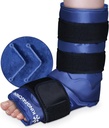 Enveloppe de glace de pied de cheville XXL pour blessures au pied, enveloppe de glace de cheville de couverture complète, enveloppe de glace de gel réutilisable pour la fasciite plantaire, la tendonitis d'Achille, les chevilles et les talons éparpillés, blessure fibulaire, bleu