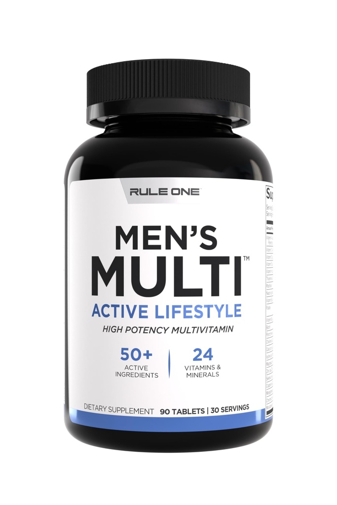 Rule 1 Proteins Men's Daily Multi - Vitamins, Essential Minerals, Superfoods, Digestive Enzymes, Amino Acids, & Antioxidants for Active Lifestyles and Wellness Support (90 Tablets, 30 Day Supply)
