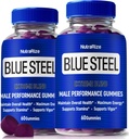 (2 Pack) Gummies en acier bleu pour les hommes, la nutrition quotidienne pour renforcer la confiance et la santé globale, tout supplément naturel pour soutenir la performance de pic, Gummy mâle officiel, BlueSteel Avis (120 Gummies)