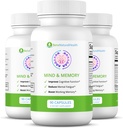 Ben's Natural Health Mind & Memory Complement, Nootropic Brain Support with Rhodiola, Green Tea, Cloves & Quercetin, 90 Capsules, 3 Pack
