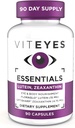 Viteyes Essentials Eye Health Dietary Supplement, Lutéine et Zeaxanthin pour le soutien maculaire, 90 Capsules