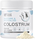 Poudre de supplément de colostrum pour les humains - Supplément de colostrum biologique pour la santé Gut, la croissance des cheveux, le soutien immunitaire - Non aromatisé (73 portions)